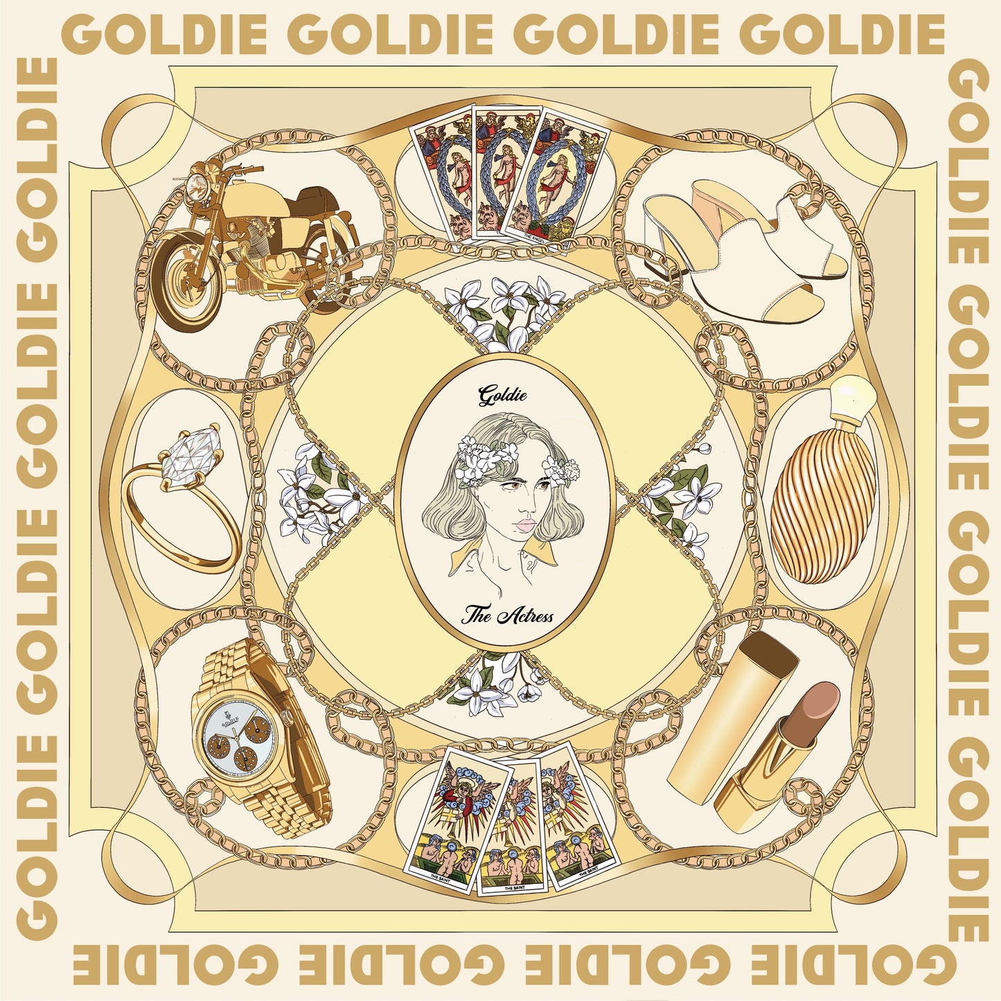 PREORDER - Gold Silk Scarf