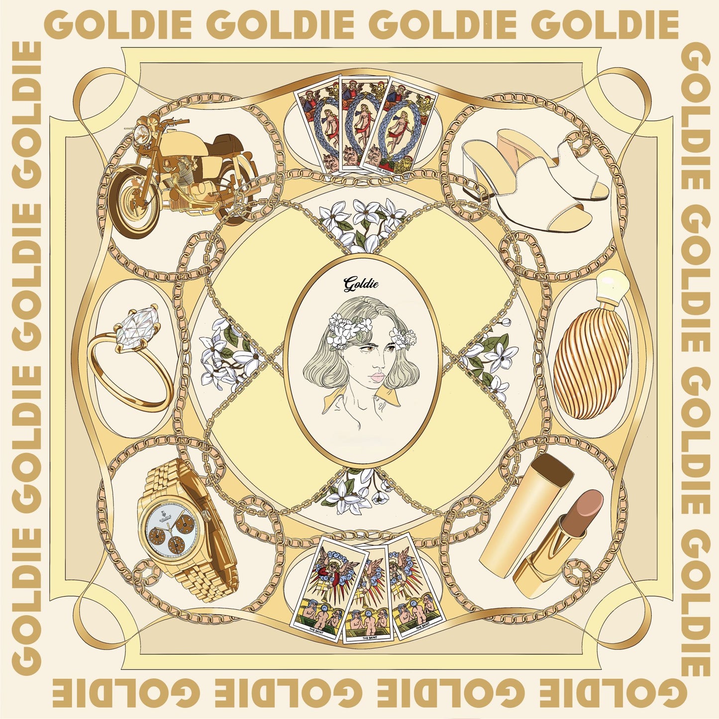 Goldie Silk Scarf (Gold)