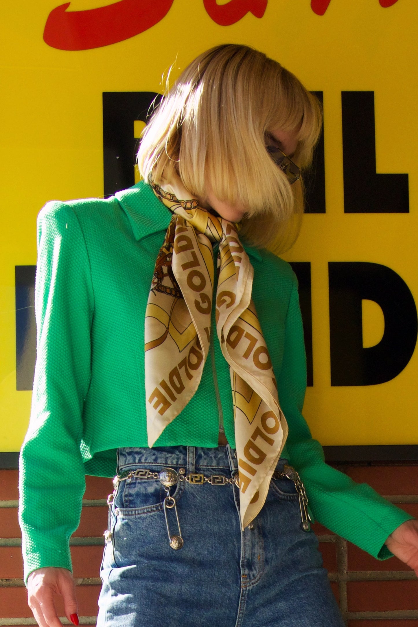 Goldie Silk Scarf (Gold)